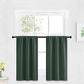 Kitchen Blackout Window Curtains Over Sink 36 inch Length (Dark Green / 29"W x 36"L (Pack of 2))