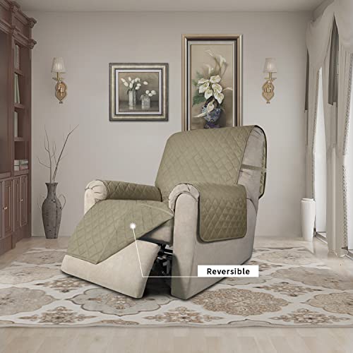 Reversible Couch Cover (Beige/Beige / Medium Recliner)