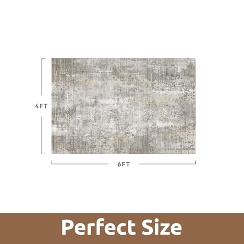 4 x 6 Area Rugs for Living Room (Beige / 4' x 6')