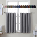 Ava Light Grey Short 36 Inches Blackout Curtain 2 Panels Set (Light Grey / 40"W x 36"L (Pack of 2))