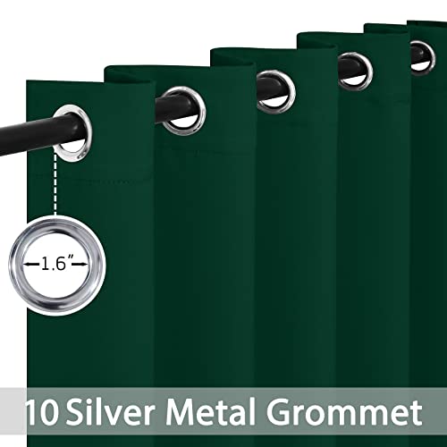 Room Darkening Curtains 62x63 inch Length Dark Green (Dark Green / 62"W x 63"L (Pack of 2))
