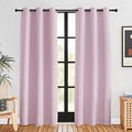 Blackout Window Curtains 80 inch Long (Baby Pink / 34"W x 80"L (Pack of 2))
