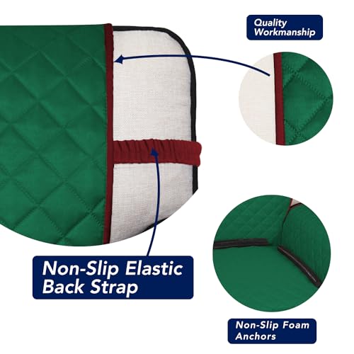 Reversible Quilted Couch Covers for Dogs Oversized Sofa Cover 78” (X-Large / Green/Red)
