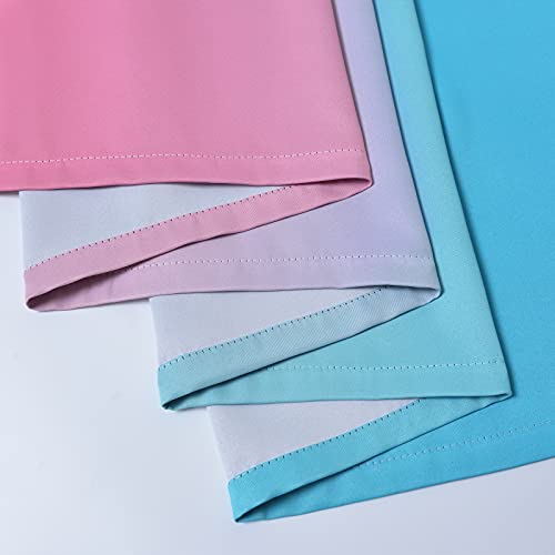 Ombre Pink and Blue Curtains for Bedroom (52"W x 72"L (Pack of 2) / Pink and Blue)