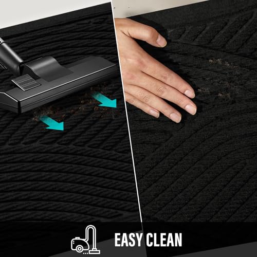 Sturdy Front Door Mat (Black / 2'8" x 3'11" (Rectangular))