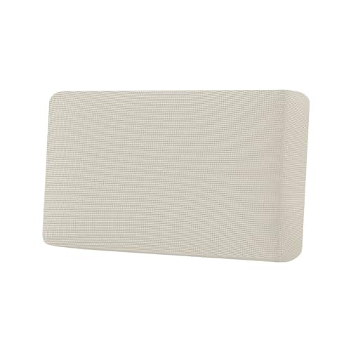 Super Stretch Individual Seat Cushion Covers Sofa Covers Couch Cushion Covers Slipcover Sets Thick Jacquard Textured Twill Fabric (Natural / 1 Cushion Loveseat)