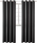 Dark Grey Blackout Curtains for Living Room 96 Inch Long (Dark Grey / 55"W x 96"L (Pack of 2))