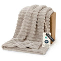 Soft Twin XL Blanket for Bed Dorm Beige 66"x90" (Beige / Twin XL)