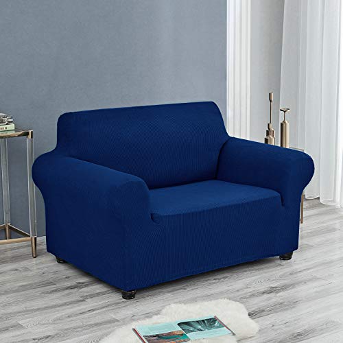 Classic Blue Waterproof Polyester Spandex Sofa Cover with Elastic Bottom (Classic Blue / Small（35" - 55"）)