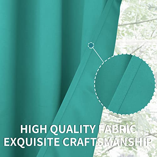 Teal Blackout Curtains for Living Room 120 Inch Long (Teal / 52"W x 120"L (Pack of 2))