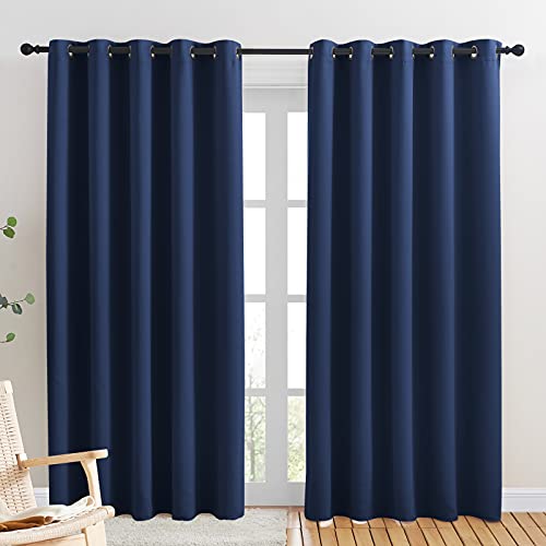 Blackout Curtain Panels (Navy / 70"W x 84"L (Pack of 2))