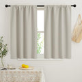 Short Curtains for Bedroom (Natural / 34"W x 45"L (Pack of 2))