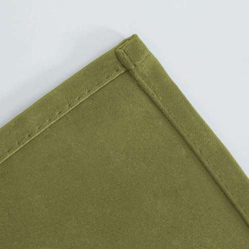 Blackout Curtains 52 x 120 Inch Long Olive Green Curtains Set of 2 Panels Room Darkening Curtains for Bedroom and Living Room (Olive Green / 52"W x 120"L (Pack of 2))