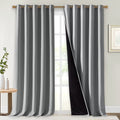 100% Blackout Blinds (Silver Grey / 70"W x 108"L (Pack of 2))
