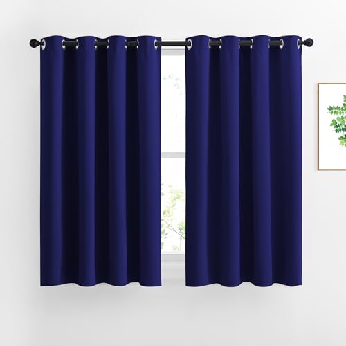Blackout Curtains for Bedroom (Navy Blue / 46"W x 54"L (Pack of 2))