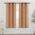 Burnt Orange Short Linen Curtains for Kitchen (Burnt Orange / 42"W x 48"L (Pack of 2))