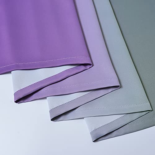 Ombre Purple and Grey Curtains for Bedroom (52"W x 63"L (Pack of 2) / Purple and Grey)