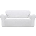 Stretch Oversized Loveseat Couch Covers Washable Snow White (Medium-XL Loveseat / Snow White)