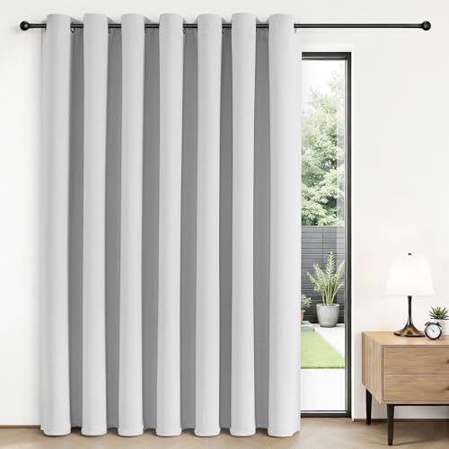 Blackout Patio Sliding Door Curtains (Greyish White / 70"W x 84"L (Pack of 1))