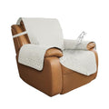 Double Protection 100% Waterproof Recliner Covers for Living Room (Ivory/Ivory / Recliner Large)
