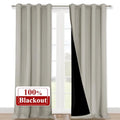 Natural Blackout Curtains for Bedroom 52" w x 102" L 2 Panels (Natural / 52"W x 102"L (Pack of 2))