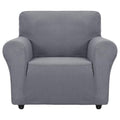 Super Stretch Chair Slipcover Universal Sofa Chair Covers for Living Room Dogs Pet Furniture Protector Spandex Armchair Slipcovers with Anti Slip Foam Sticks (Light Grey / Small (30"-47"))