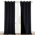 Extra Long Truly Blackout Drapes for Hall and Villa (Black / 52"W x 108"L (Pack of 2))
