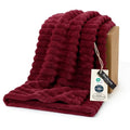 Soft Throw Blanket for Couch Decor Gifts Deep Red 50"x60" (Deep Red / Throw)