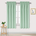 Blackout Curtains for Bedroom Living Room 42 x 63 Inch Long 2 Panels (Light Green / 42"W x 63"L (Pack of 2))