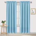 Blackout Curtains for Bedroom Living Room 52 x 84 Inch Long 2 Panels (Light Blue / 52"W x 84"L (Pack of 2))