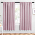 2 Panels Blackout Curtains (Baby Pink / 62"W x 72"L (Pack of 2))