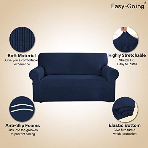 Stretch Couch Covers for Sofa Washable Large Navy (Large Sofa / Navy)