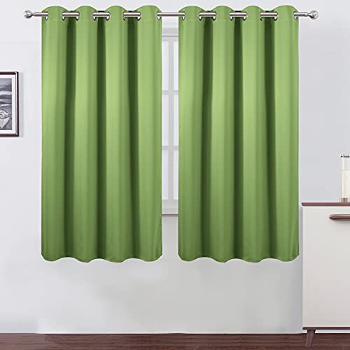 Blackout Curtains 52 x 63 inch (Light Green / 52"W x 63"L (Pack of 2))