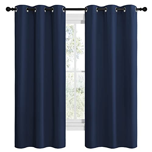 Navy Blackout Curtains for Kid's Room 42" Wide x 68" Long 2 Panels (Navy / 42"W x 68"L (Pack of 2))