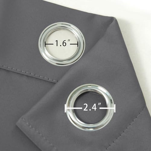 Blackout Curtains 52 x 120 Inch Long Frost Grey Curtains Set of 2 Panels Room Darkening Curtains for Bedroom and Living Room (Frost Grey / 52"W x 120"L (Pack of 2))