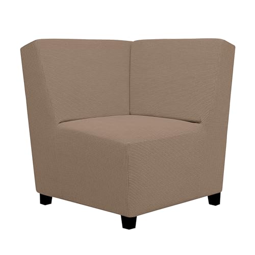 Stretch Soft Sectional Corner Sofa Couch Slipcover Camel (Medium Sectional Corner / Camel)