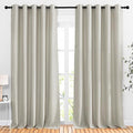 Blackout Sliding Door Curtains for Bedroom 90 inches Long (Natural / 66"W x 90"L (Pack of 2))