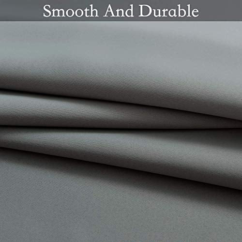 Grey to Grey White Ombre Room Darkening Curtains 72 Inch (52"W x 72"L (Pack of 2) / Grey to Grayish White)
