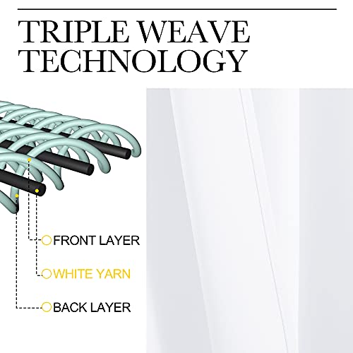 Bedroom Curtains (Pure White / 42"W x 63"L (Pack of 2))