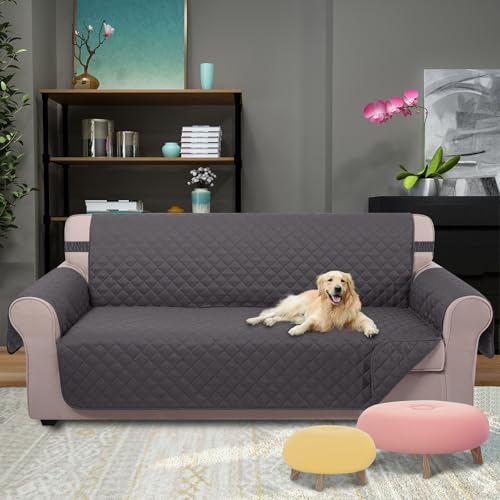 Large Sofa Cover Reversible Couch Cover for Dogs (Dark Grey/Dark Grey / 78"sofa Xl - Xl Large)