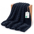 Navy Blue Throw Blanket for Couch (Navy Blue / Throw (50" x 60"))