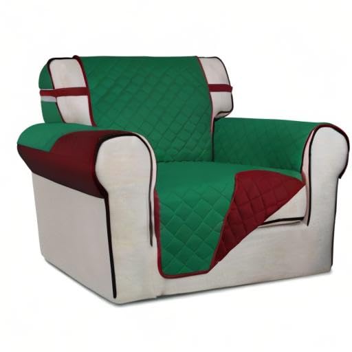Reversible Chair Sofa Cover Dog Couch Covers for Sofa (Small / Green/Red)