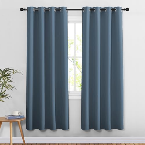 Smoky Blue Doorway Curtains 78 inches Long (Smoky Blue / 52"W x 78"L (Pack of 2))