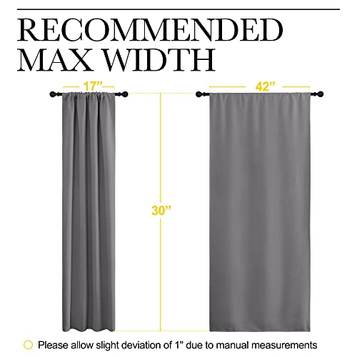 RV Bunk Curtains (Grey / 42"W x 30"L (Pack of 2))