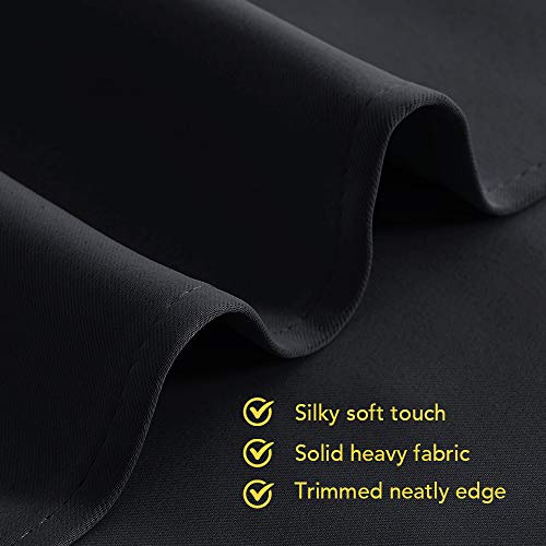 Blackout Draperies Window Curtain Panels (Black / 60"W x 84"L (Pack of 2))
