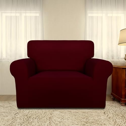 Super Stretch Sofa Slipcover (Small-XL Oversized Sofa / Wine)