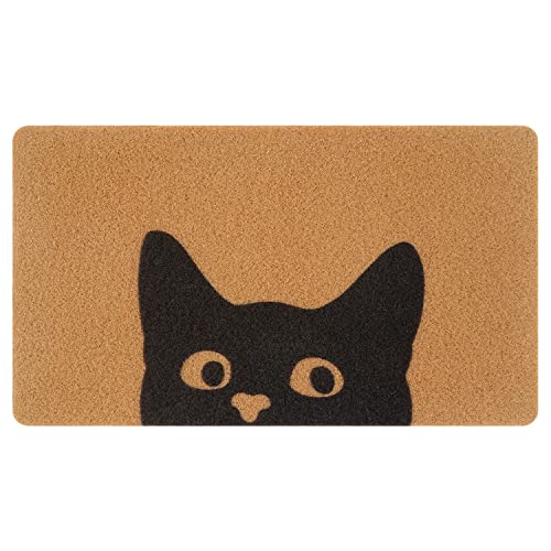 Door Mat Outdoor Indoor Welcome Mats (Cute Cat)