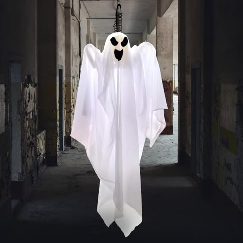 1 PC 27.5" Halloween Hanging Ghost Decorations Outdoor