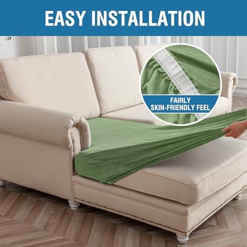 Couch Cover 4 (Avocado Green / 3 Seater + Chaise)