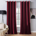 Velvet Curtains Christmas Burgundy 52 x 96 Inch Length Set of 2 (Burgundy / 52"W x 96"L (Pack of 2))